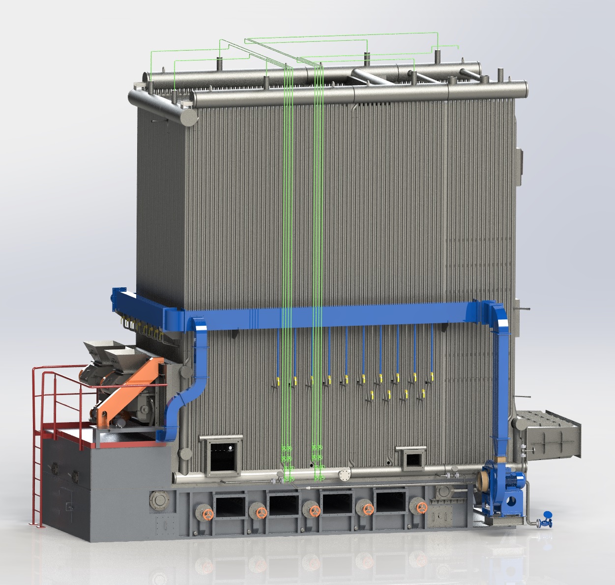 Grate hot water boiler